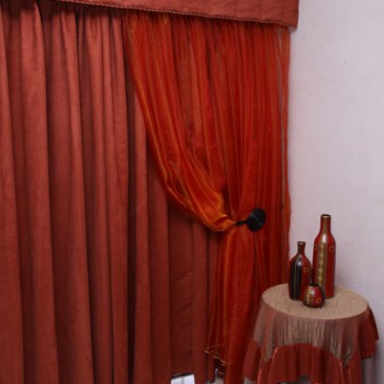 021 (2) Curtains with covered Pelmet